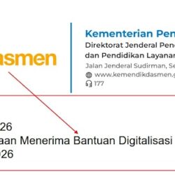 Surat Edaran Pengisian Surat Kesediaan Menerima Bantuan Digitalisasi Pembelajaran Tahun 2026